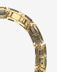 c.1980, Hematite Gem and Gold-Plated Linked Collar – A Bold Statement of Elegance