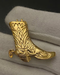 Country Cowboy Horseshoe Statement French Designer Brooch Pin, unisex