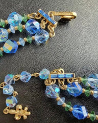 Midnight Siren's Cascade- Vintage Luminous Choker Bead