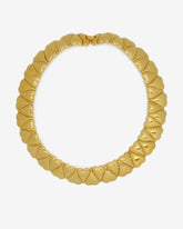 C.1970, Chunky Choker Heart Link Necklace – Bold Vintage Statement Piece