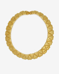 C.1970, Chunky Choker Heart Link Necklace – Bold Vintage Statement Piece