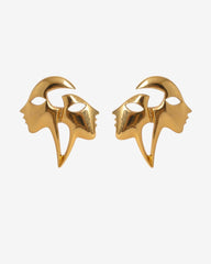 Vintage Zodiac Gemini Stud Earrings – 1980s Era.