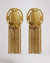 French Paris Sylvia Karels Earrings – Art Deco Victorian Chain Tassel Design.