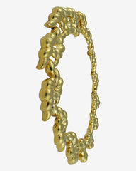 Golden Bloom Sculptural Necklace – French Designer, High-End Gold Plating