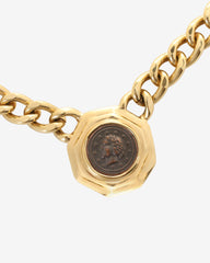 C.1980, MONET CHUNKY ROMAN STYLE COIN NECKLACE