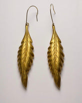 C.1970, Enchanting Leaf Drop Earrings