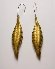 C.1970, Enchanting Leaf Drop Earrings