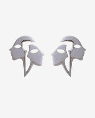 Vintage Zodiac Gemini Stud Earrings – 1980s Era.