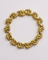 Golden Bloom Sculptural Necklace – French Designer, High-End Gold Plating