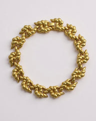 Golden Bloom Sculptural Necklace – French Designer, High-End Gold Plating