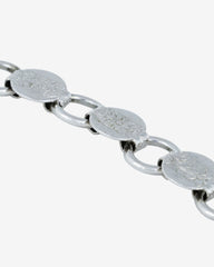 c.1970, Sarah Coventry Geometric Round Disk Link Choker Necklace, Unisex