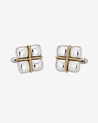 Tiffany Co. Silver Cushion Twisted Wire Men's Cufflinks