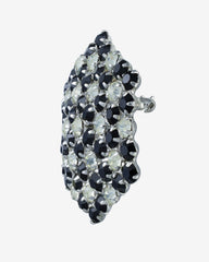 Vintage B. David Black & Clear Rhinestone Brooch – Timeless Contrast
