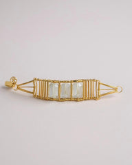 Carolina Herrera "Architectural Glamour" Statement Set: A Vintage Icon of 1980s-1990s Power Elegance. Necklace, Ring and Bracelet