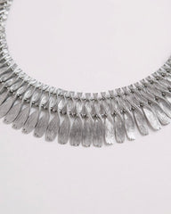 c.1960, Egyptian Revival Chunky Chain Bib Necklace – A bold statement piece. Regal and timeless