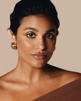 Classic domed earrings in high-end gold plating French Designer
