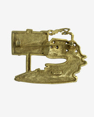 c.1980, AJC Vintage Realtor Pin Brooch - Red Enamel "Sold" Sign, Signed AJMC Unisex