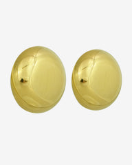 Vintage Bold Golden Round Stud Earrings – Gold Plated