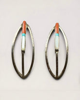 THE ANCESTRAL PATH VINTAGE NAVAJO INLAY STUDS ARTISAN STERLING SILVER AUTHENTIC SOUTHWESTERN HERITAGE