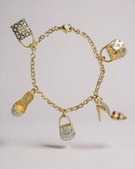 Golden Glamour Charm Bracelet