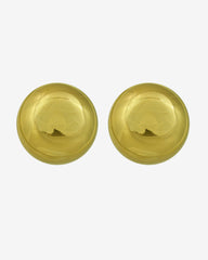 Vintage Bold Golden Round Stud Earrings – Gold Plated