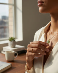 Natural Green Stone Scarab Amulet
later mounted in 21k gold