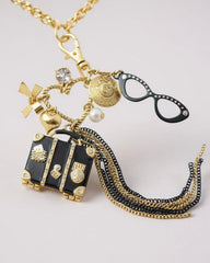Jet-Set Glam, Betsey Johnson Travel Charm Necklace