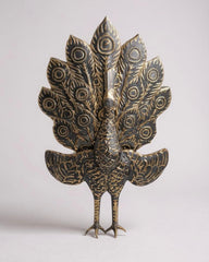 Sterling Silver “Made in Siam” Peacock Brooch Pin – Niello Finish – Vintage Thai Jewelry