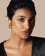 1980s Vintage Door Knocker Clip-On Earrings – Triple Gold Plated