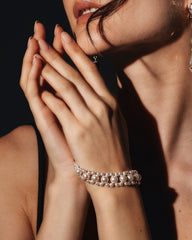 c.1960, NAPIER White Faux Pearl Bracelet – Timeless Elegance