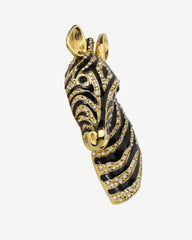 c.1980 Exquisite Ciner Zebra Bust Pin/Brooch – Bold Statement Piece. Unisex
