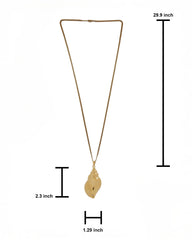 c.1980, Polished Conus Pendant Long Necklace