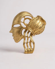 Mystic Charm: Aquarius Zodiac Brooch (c. 1970s) – Artistic Statement Pin Brooch