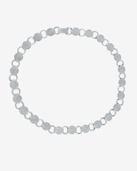 c.1970, Sarah Coventry Geometric Round Disk Link Choker Necklace, Unisex