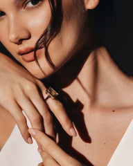 NATURAL GREEN AMETHYST COCKTAIL RING