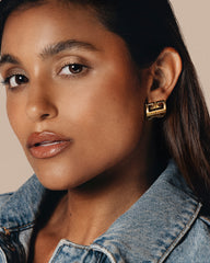 C.1980, GIVENCHY 4G LOGO EARRINGS