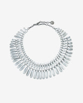 c.1960, Egyptian Revival Chunky Chain Bib Necklace – A bold statement piece. Regal and timeless
