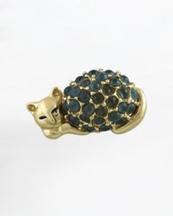 1970s Vintage British Designer – Sleeping Cat Motif Brooch