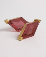 Rose Élégance — Vintage French Crystal Earrings