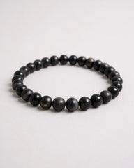 Natural Black Coral Bead Bracelet – Organic Statement Jewelry – Vintage Boho Style – Handcrafted Elegance