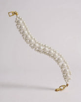 c.1960, NAPIER White Faux Pearl Bracelet – Timeless Elegance