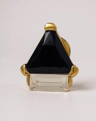 Vintage French Noir & Blanc Studs – Sculptural Elegance in Triple Gold Plating