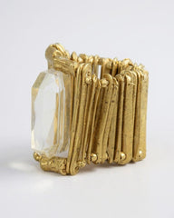 Carolina Herrera "Architectural Glamour" Statement Set: A Vintage Icon of 1980s-1990s Power Elegance. Necklace, Ring and Bracelet