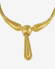 c.1960 Fabulous French Designer D’Orlan Necklace & Clip-On Earrings – Greek Design Set