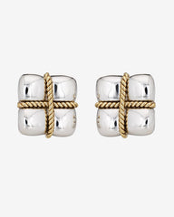 Tiffany Co. Silver Cushion Twisted Wire Men's Cufflinks