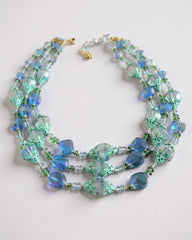 Midnight Siren's Cascade- Vintage Luminous Choker Bead