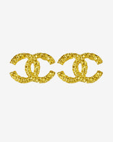 c.1990 Chanel CC Textured Earrings – Iconic Elegance