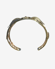 Vintage KREMENTZ Leaf Filigree Bangle Bracelet Oval Cuff | Classic Mid-Century Elegance