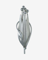 Whispering Silver— Art Deco Botanical Pin Brooch