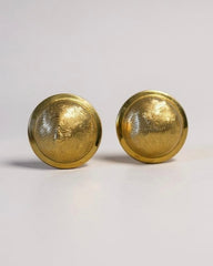 Classic domed earrings in high-end gold plating French Designer